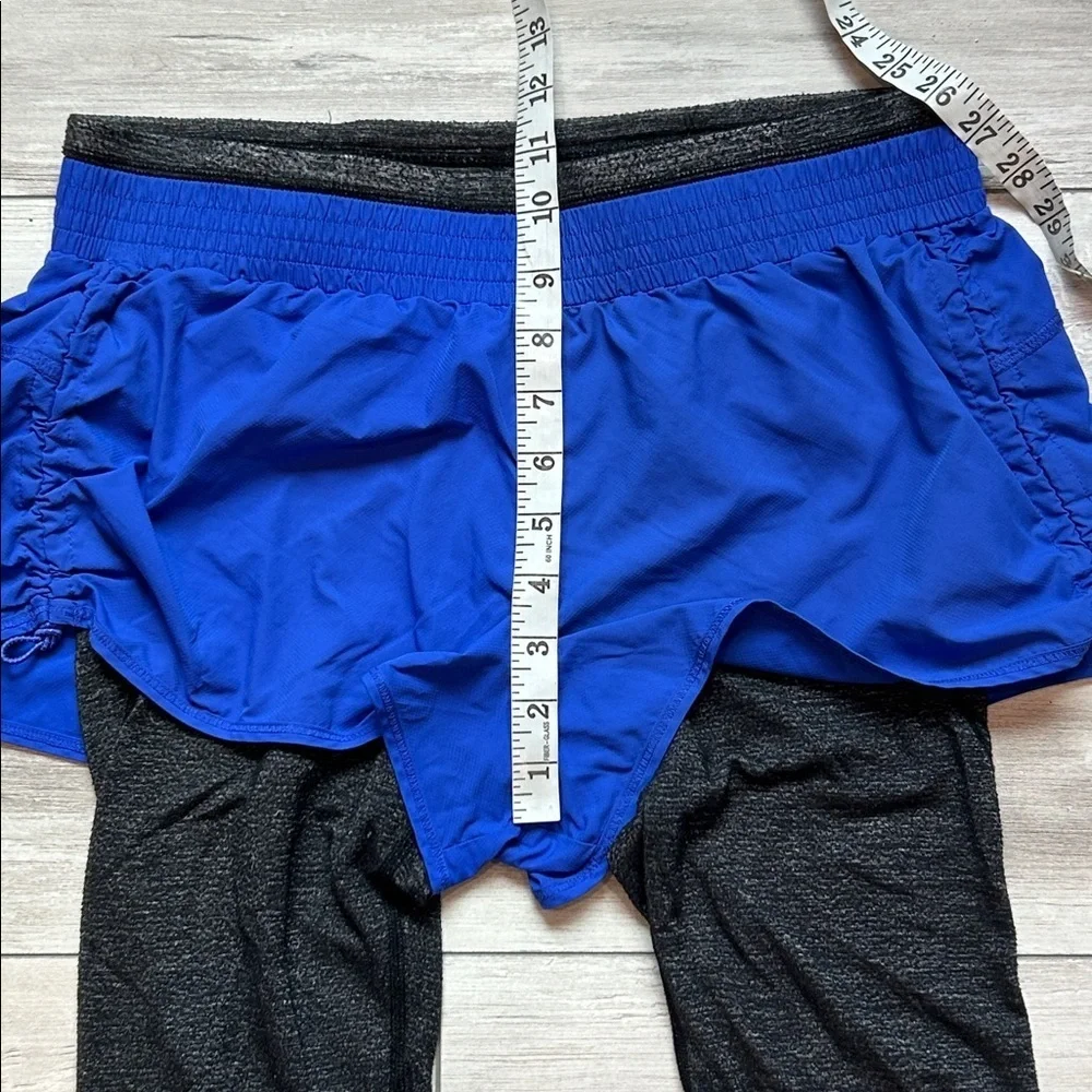 Athleta Go Getter 2-in-1 Knicker Shorts Over Capri leggings size medium